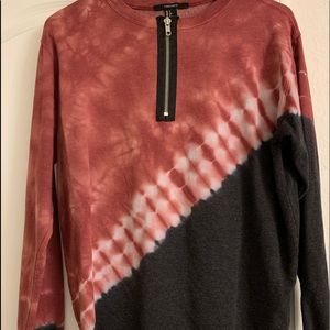 Tye dye 1/4 zip sweater